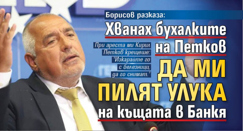 Борисов разказа: Хванах бухалките на Петков да ми пилят улука на къщата в Банкя