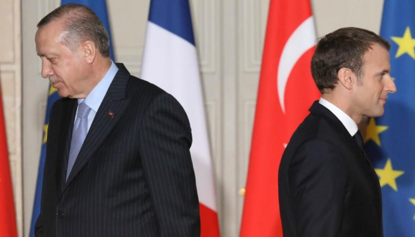 Франция протестира заради думите на Ердоган, че Макрон е в мозъчна смърт