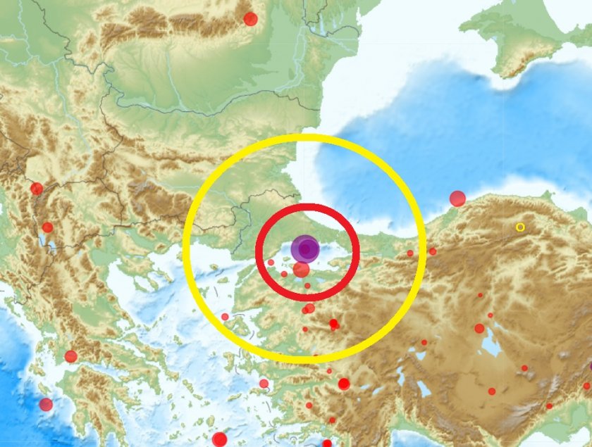 6 по Рихтер удари района на Истанбул. Това информира преди