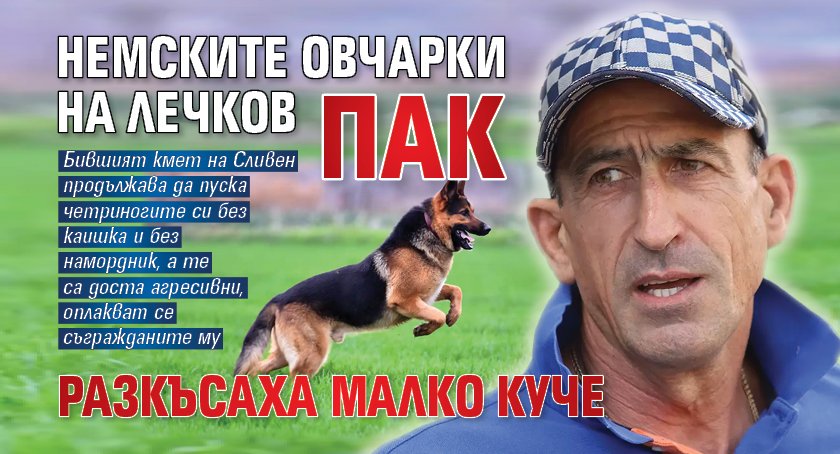 Немските овчарки на Лечков пак разкъсаха малко куче