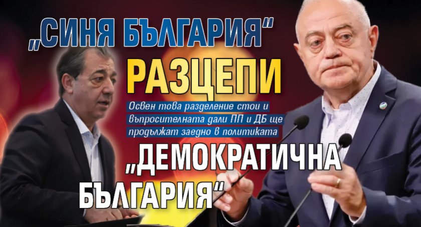 „Синя България“ разцепи „Демократична България“