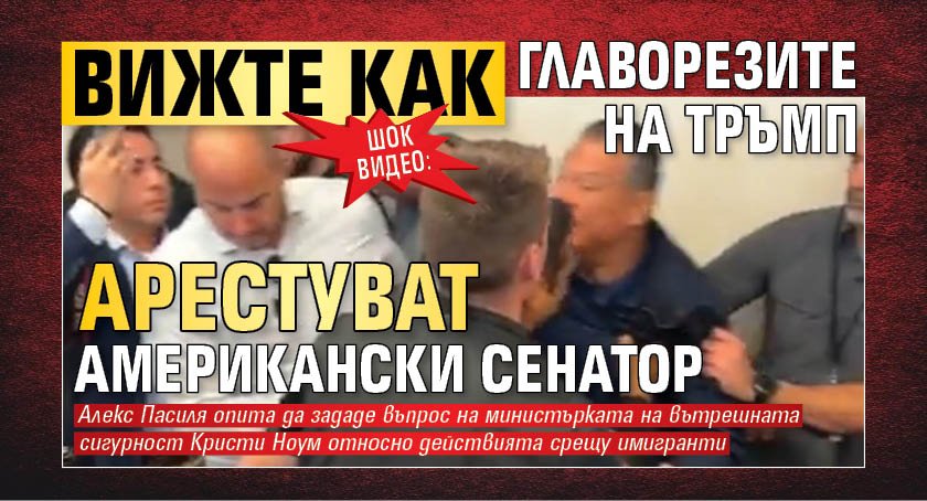 ШОК ВИДЕО: Вижте как главорезите на Тръмп арестуват американски сенатор