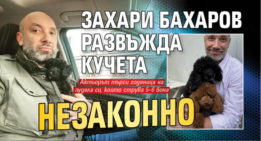 Захари Бахаров развъжда кучета незаконно