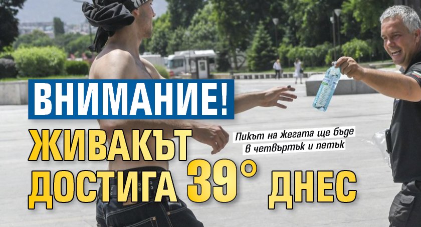 Внимание! Живакът достига 39° днес