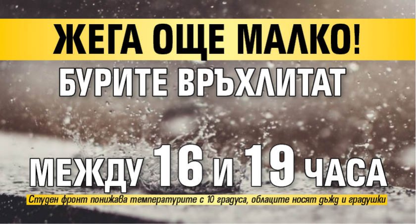 Жега още малко! Бурите връхлитат между 16 и 19 часа