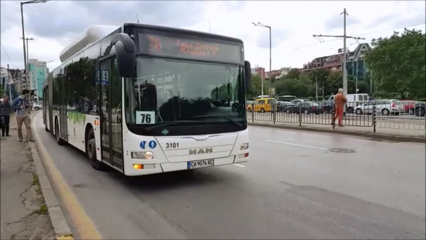 Временно се променят маршрутите на автобусни линии № 76 и 213 и нощна линия N1