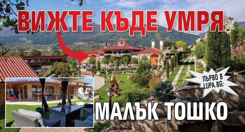 Първо в Lupa.bg: Вижте къде умря Малък Тошко