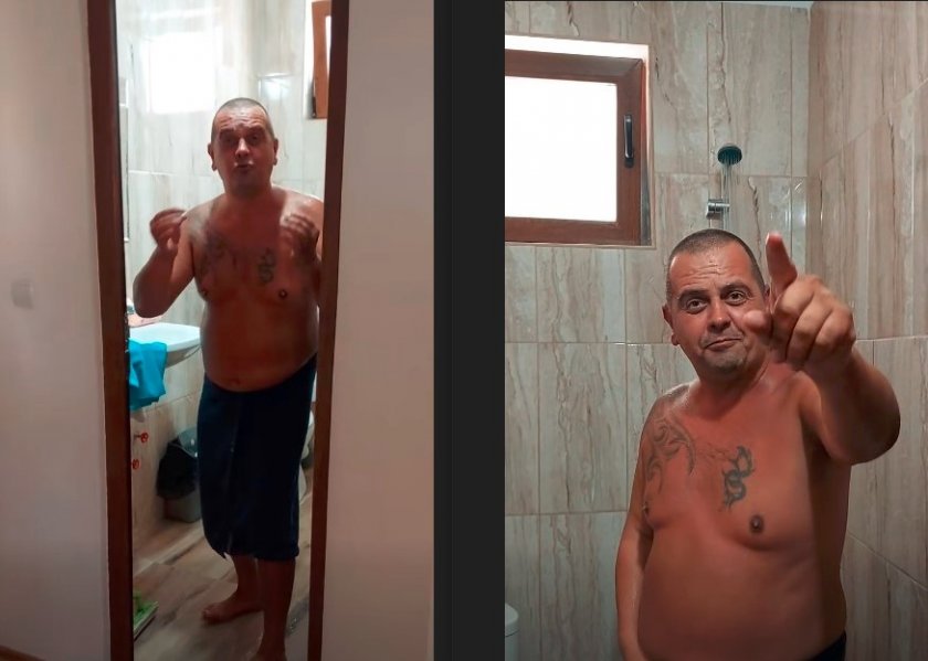 "Господ е плевенчанин": Мъж се радва на водата, може да си "изчипка туй-онуй" (ВИДЕО)