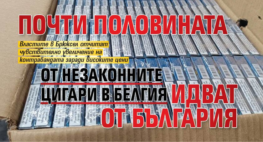 Почти половината от незаконните цигари в Белгия идват от България
