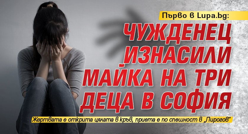 Първо в Lupa.bg: Чужденец изнасили майка на три деца в София