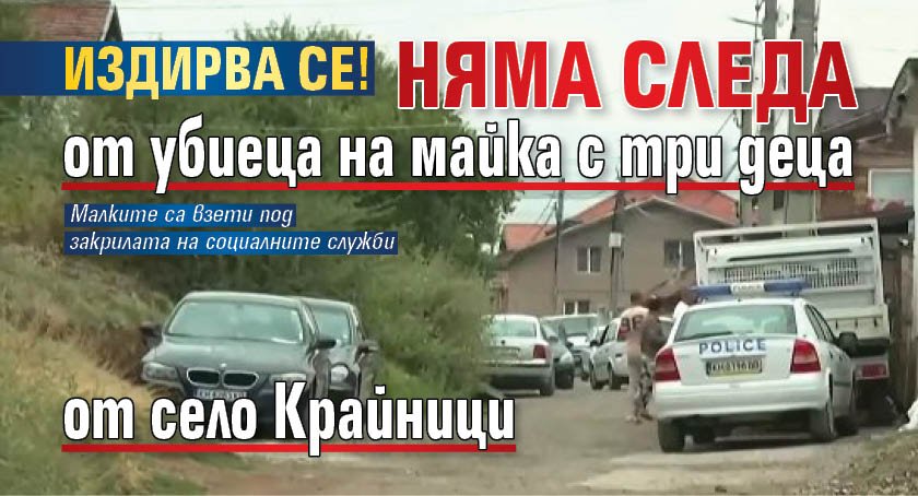 Издирва се! Няма следа от убиеца на майка с три деца от село Крайници