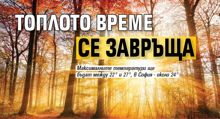 Топлото време се завръща