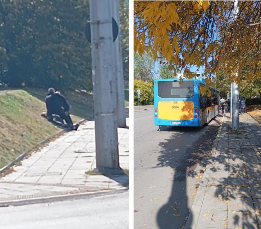 Ненормалник счупи с камък предното стъкло на тролей в София