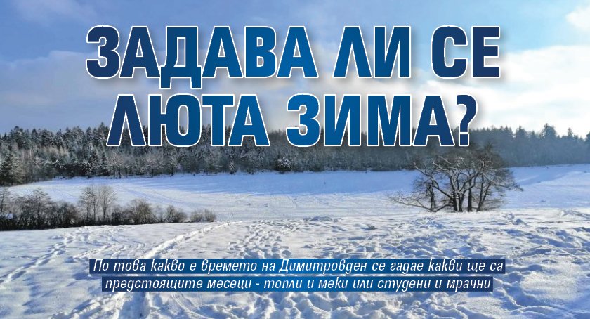 Задава ли се люта зима?