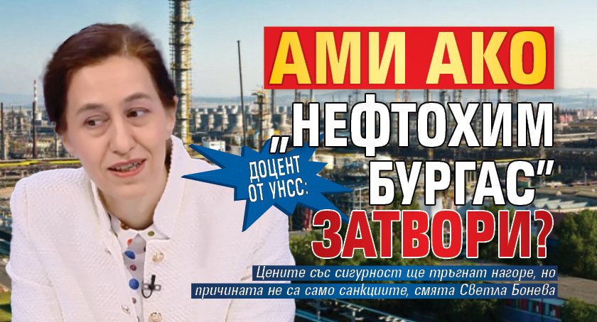 Доцент от УНСС: Ами ако „Нефтохим Бургас” затвори?