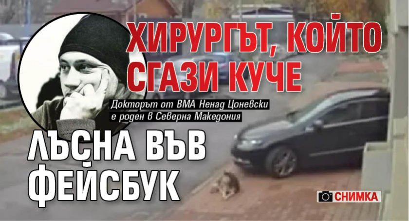 Хирургът, който сгази куче лъсна във Фейсбук  (СНИМКА)