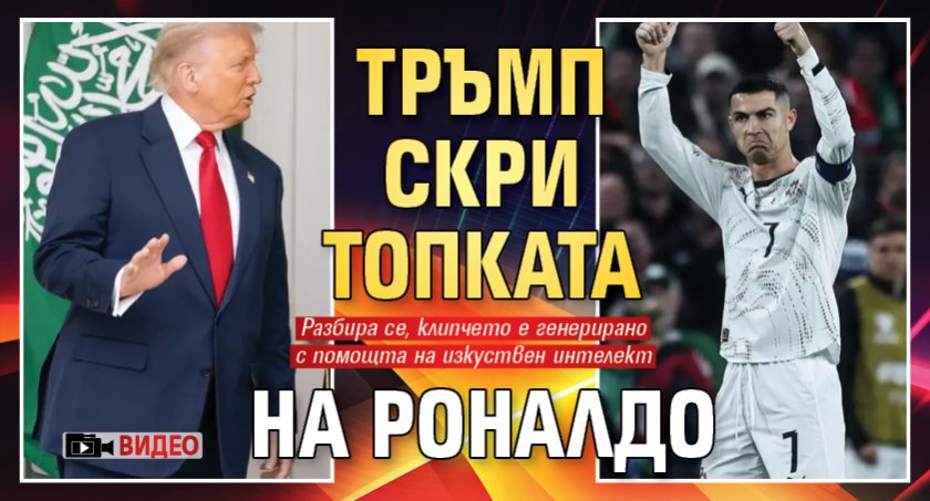 Тръмп скри топката на Роналдо (ВИДЕО)