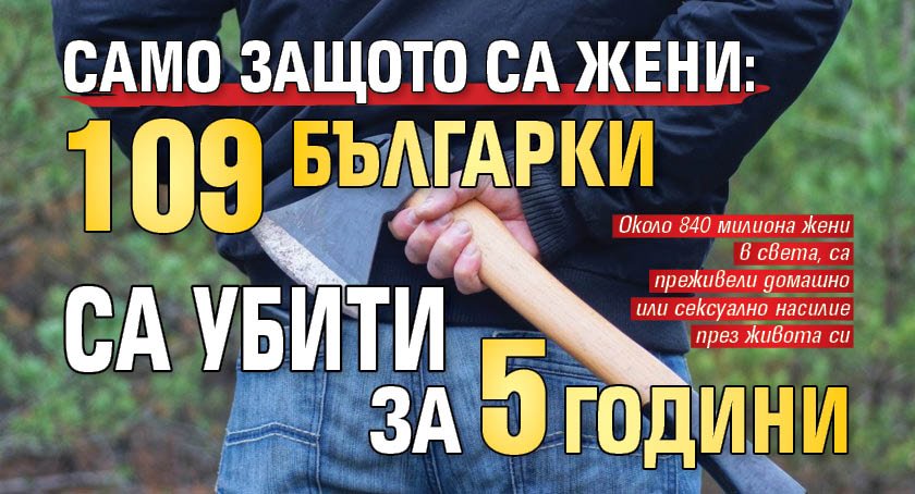 Само защото са жени: 109 българки са убити за 5 години