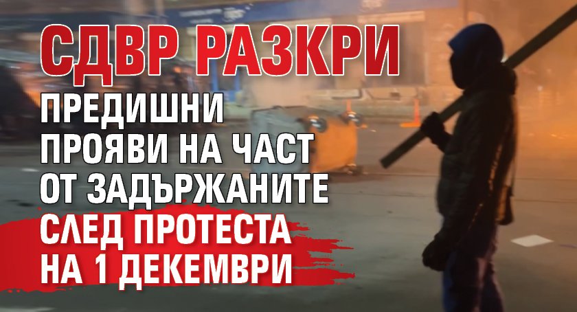 СДВР разкри предишни прояви на част от задържаните след протеста на 1 декември