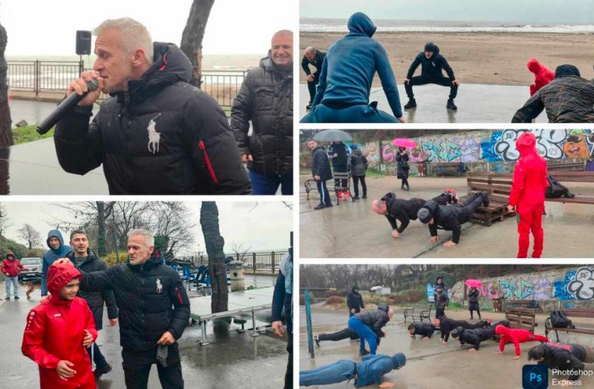 Бургаски батки правят кофички и лицеви опори с Йордан Йовчев