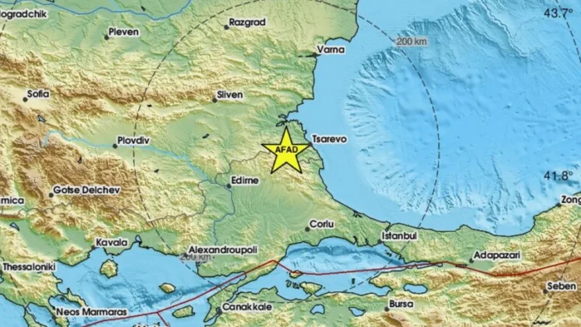 Слаб трус е засечен до Малко Търново