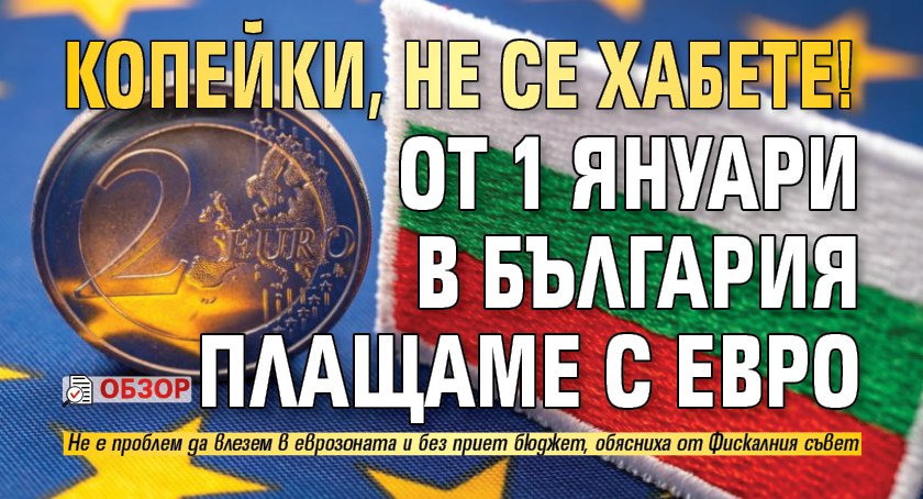 Копейки, не се хабете! От 1 януари в България плащаме с евро (ОБЗОР)