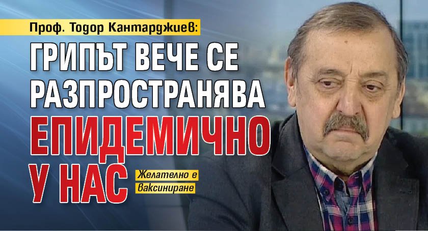 Проф. Тодор Кантарджиев: Грипът вече се разпространява епидемично у нас