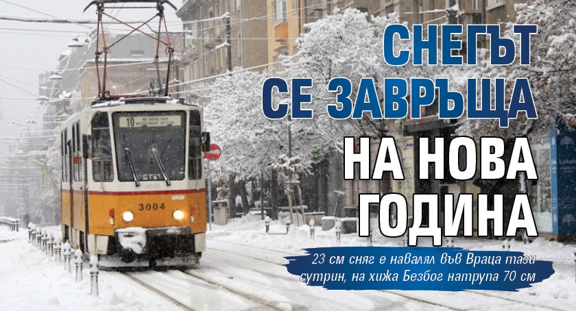 Снегът се завръща на Нова година 