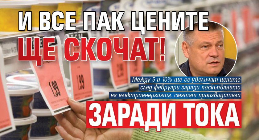 И все пак цените ще скочат! Заради тока 