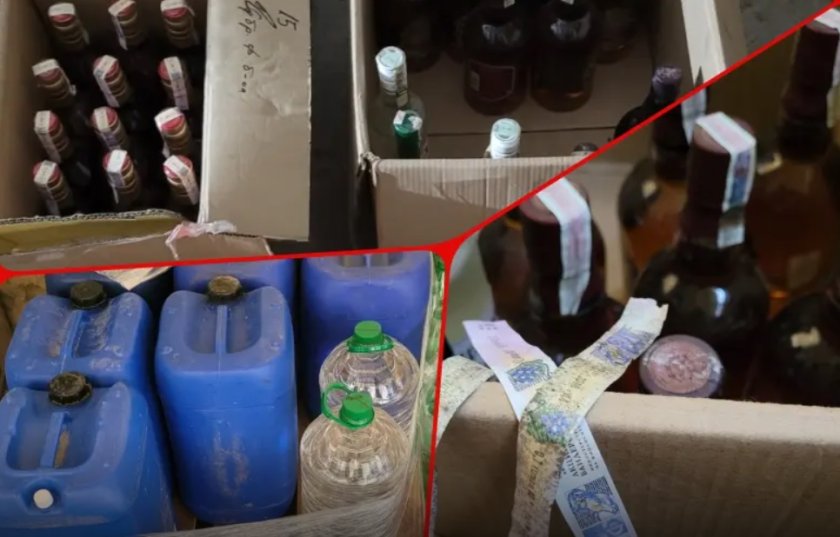 Да не ходят жадни: Над 1200 литра нелегален алкохол в склад край Садово