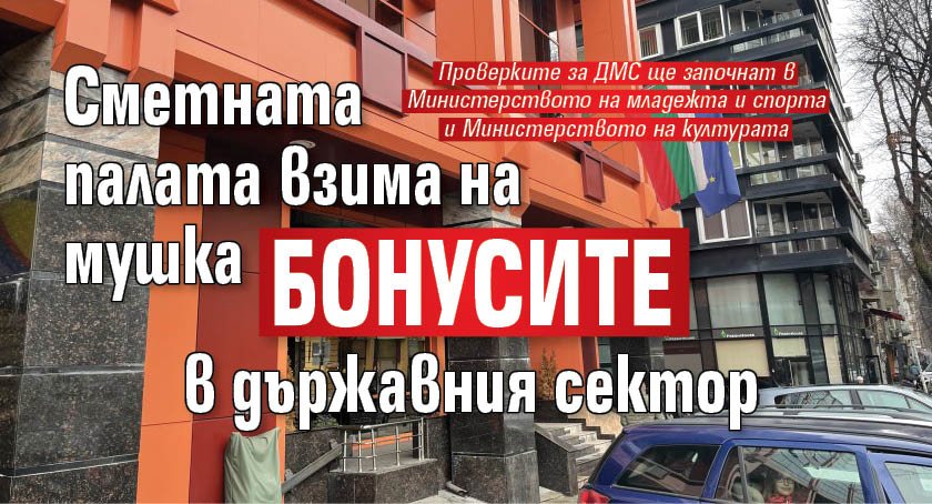 Сметната палата взима на мушка бонусите в държавния сектор 