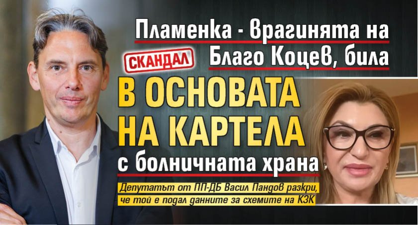 СКАНДАЛ: Пламенка - врагинята на Благо Коцев, била в основата на картела с болничната храна 