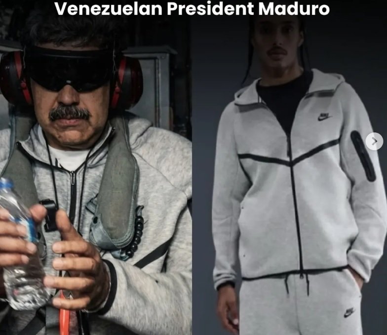 Мадуро стана моден инфлуенсър с анцуга Nike 