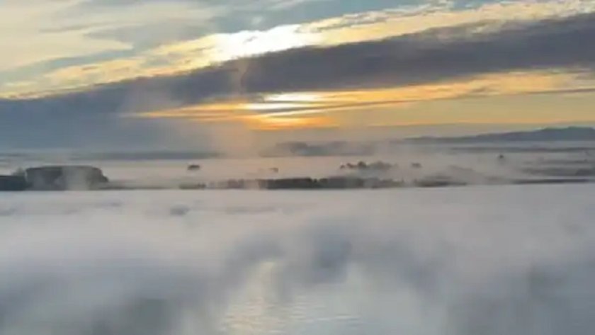 Тих, бял Дунав се вълнува - реката кипна край Галац (СНИМКИ)