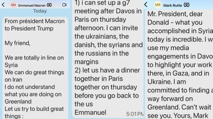 На показ: Тръмп публикува sms-и от Макрон и Рюте 
