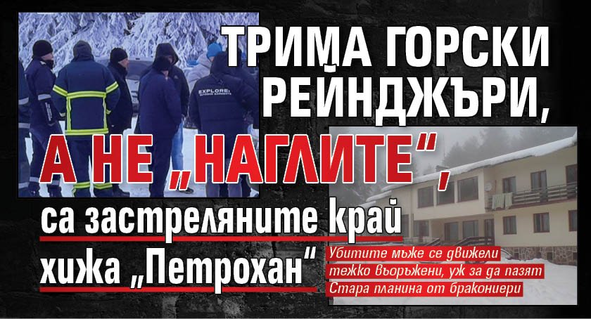 Трима горски рейнджъри, а не &bdquo;Наглите&ldquo;, са застреляните край хижа &bdquo;Петрохан&ldquo;