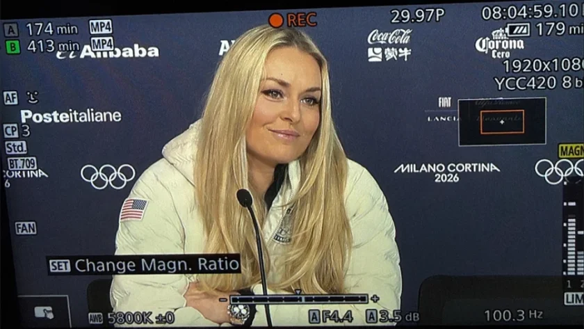 Кръстиха пица на Линдзи Вон в Кортина