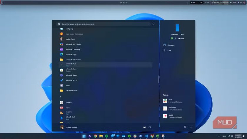 Уиндоус 11 получава преработено меню &bdquo;Старт&ldquo;