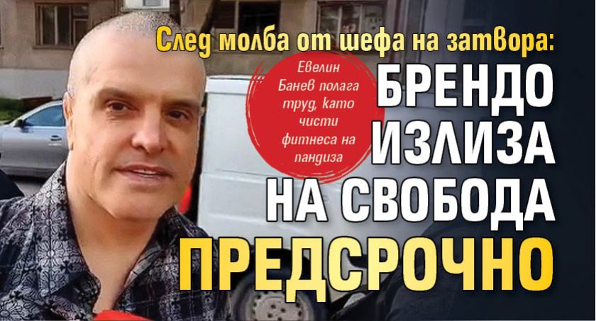 След молба от шефа на затвора: Брендо излиза на свобода предсрочно