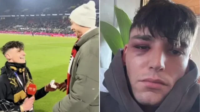 Пребиха съдията, предложил брак на приятеля си на стадиона в Кьолн