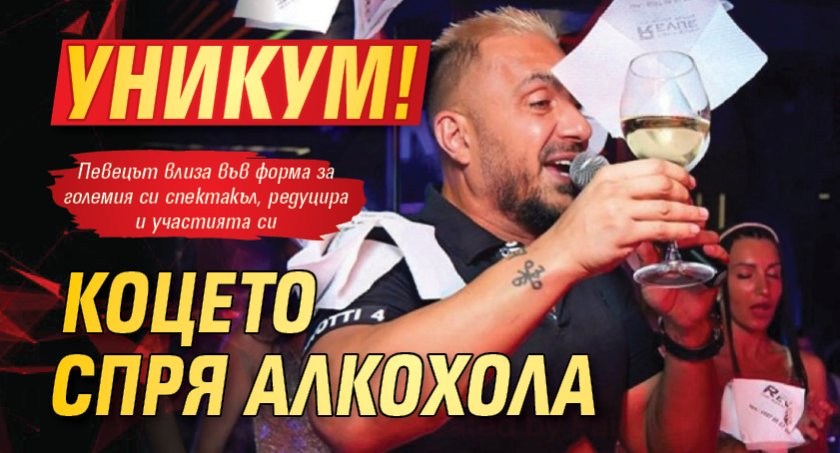 Уникум! Коцето спря алкохола