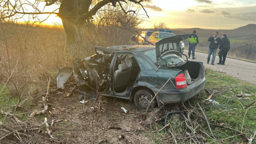 53-годишен шофьор загина след удар в дърво