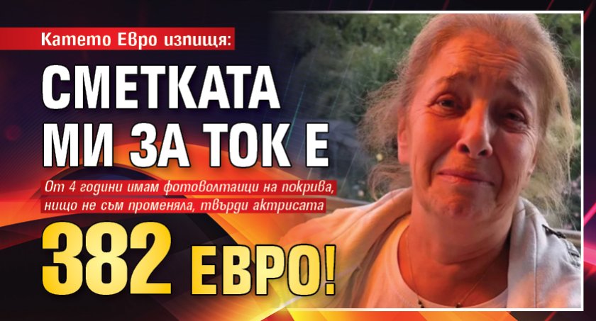 Катето Евро изпищя: Сметката ми за ток е 382 евро!