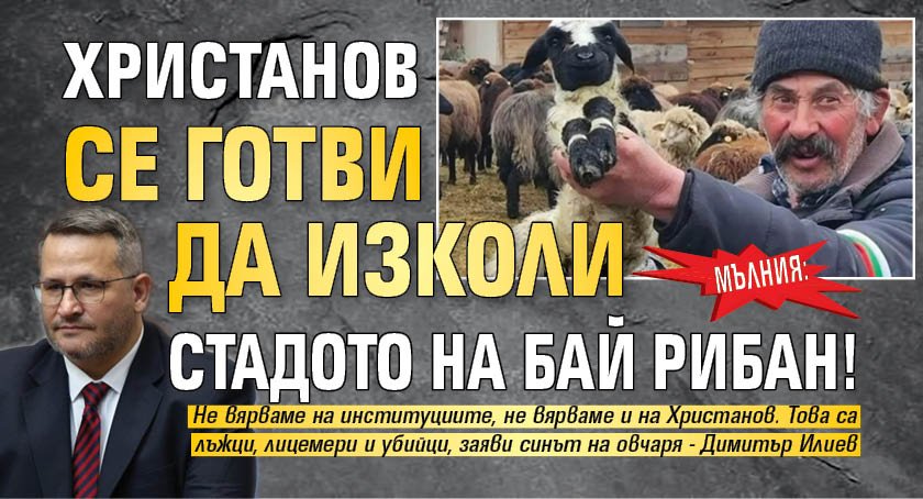 МЪЛНИЯ: Христанов се готви да изколи стадото на Бай Рибан! (ВИДЕО)