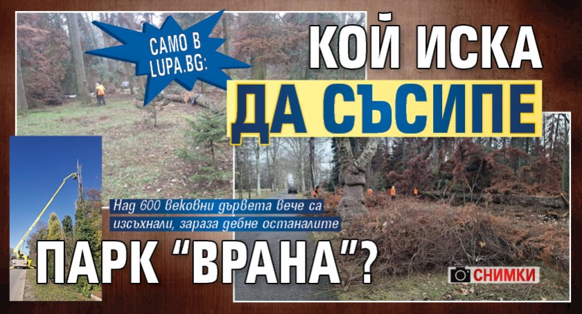 Само в Lupa.bg: Кой иска да съсипе парк &ldquo;Врана&rdquo;? (СНИМКИ)