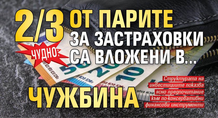 Чудно! 2/3 от парите за застраховки са вложени в... чужбина