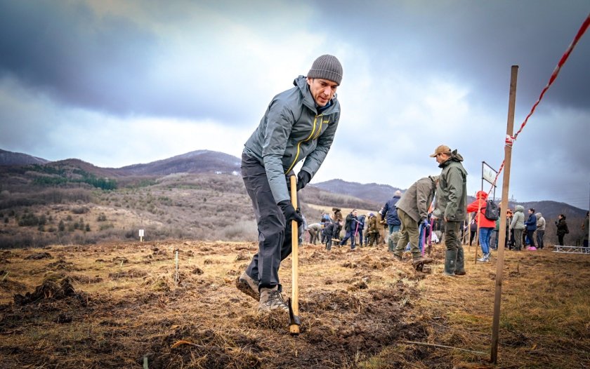 Столичният кмет запретна ръкави и хвана мотиката 