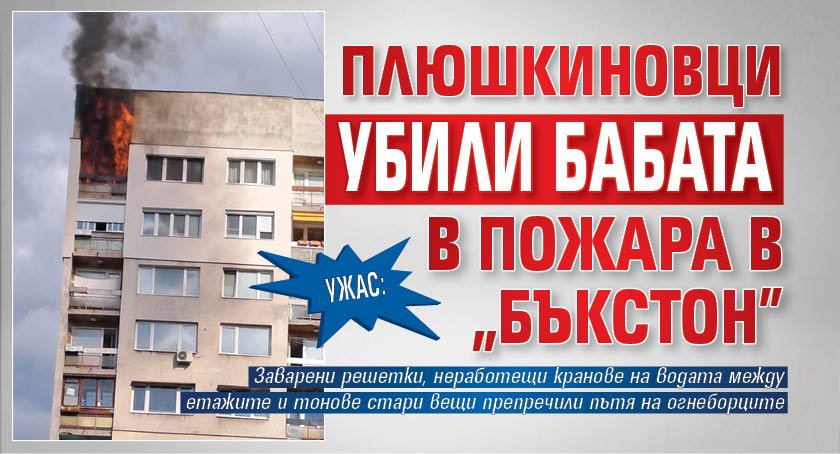 УЖАС: Плюшкиновци убили бабата в пожара в "Бъкстон"