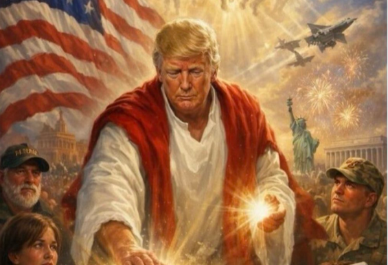 Богохулник: Тръмп се видя даже и като Исус 