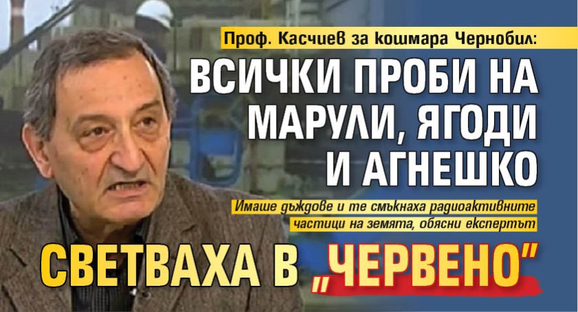 Проф. Касчиев за кошмара Чернобил: Всички проби на марули, ягоди и агнешко светваха в "червено" 
